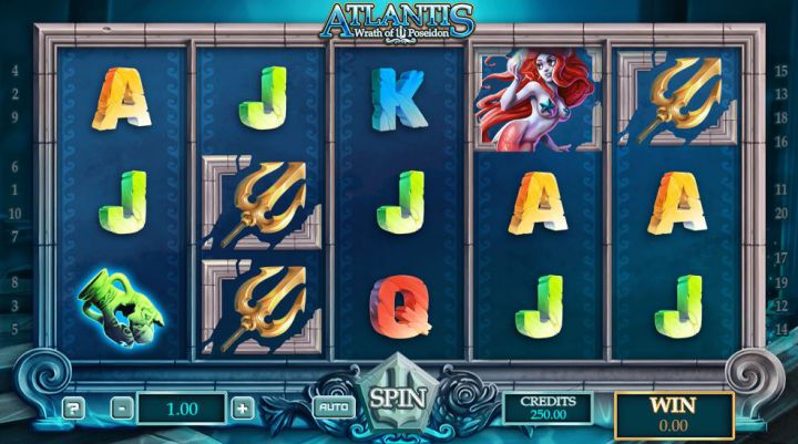 Atlantis Wrath of Poseidon slot game screenshot