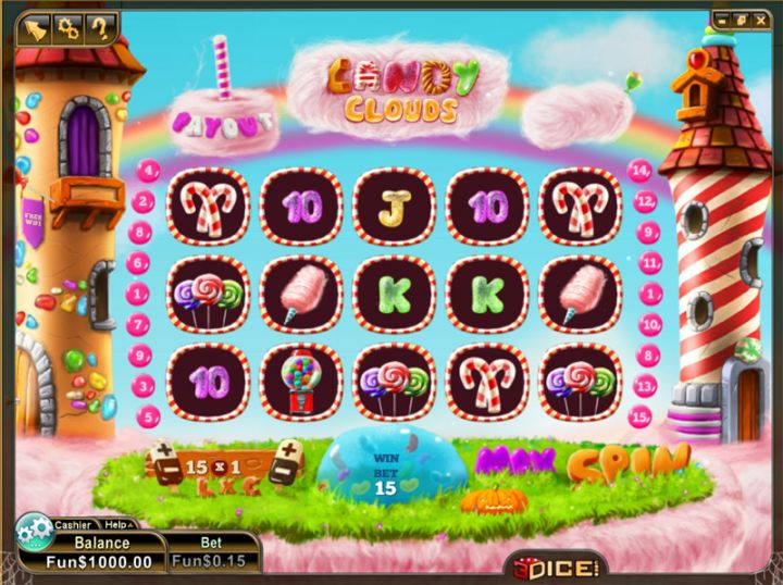 Candy Clouds video slot machine screenshot