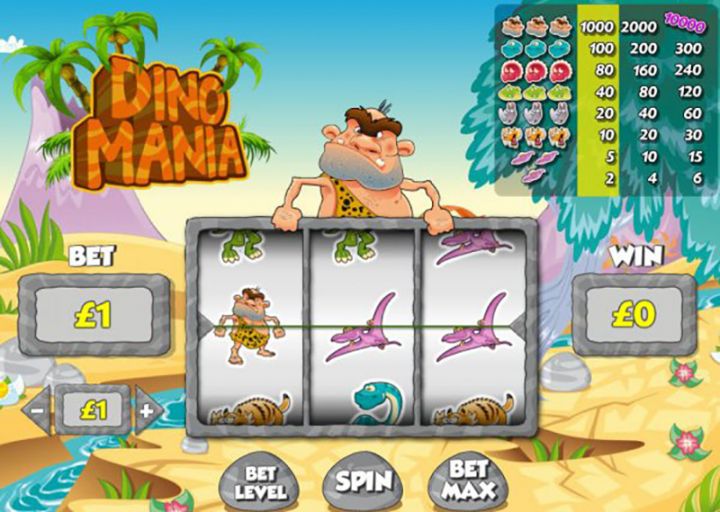 Dinomania slot machine screenshot