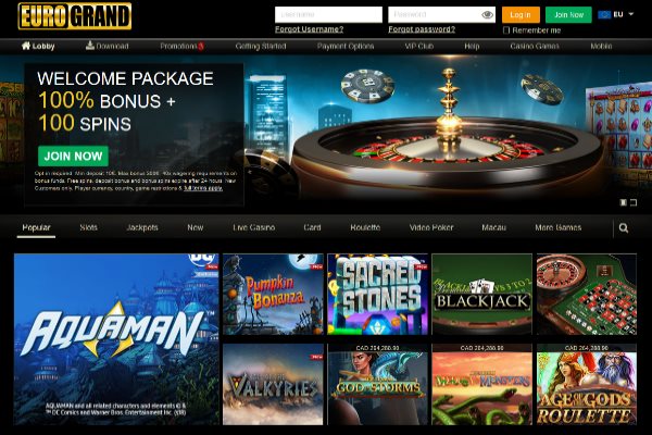 Eurogrand Casino screen