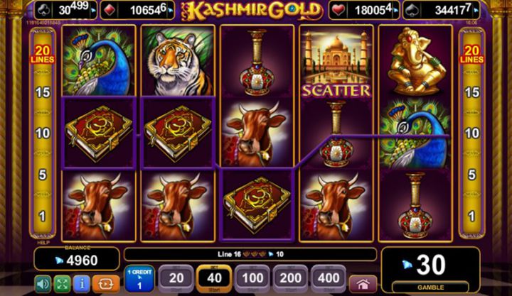 Kashmir Gold video slot game screenshot