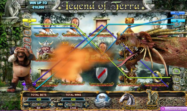 Legend of Terra slot machine screenshot