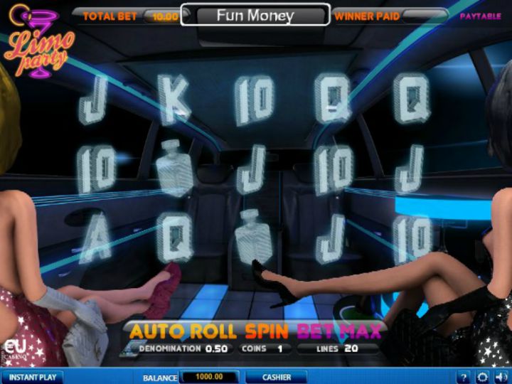 Limo Party video slot game screenshot