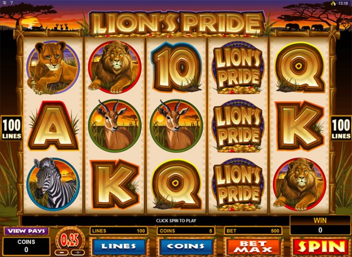 Lions Pride video slot game screenshot
