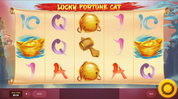 Lucky Fortune Cat video slot machine screenshot