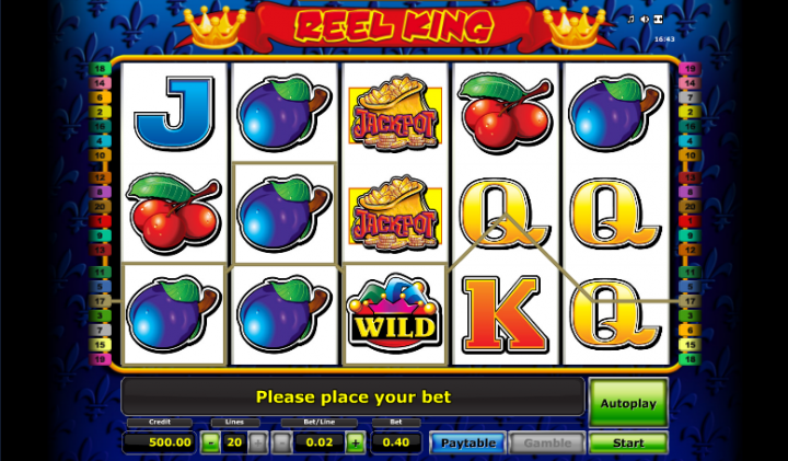 Reel King video slot machine screenshot