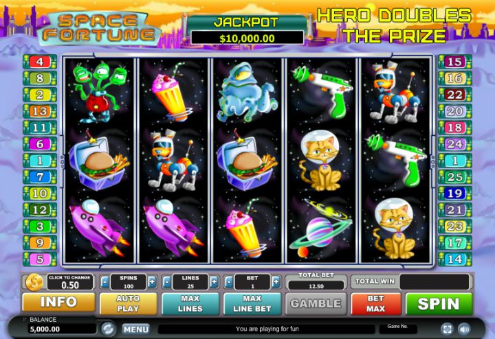 Space Fortune slot game screenshot