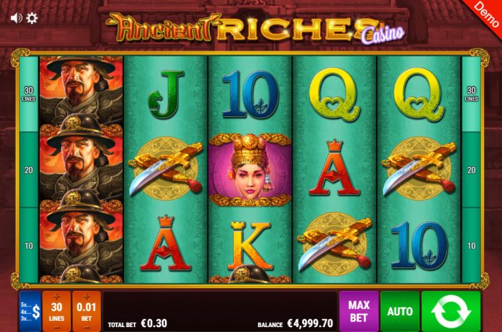 Ancient Riches slot machine screenshot