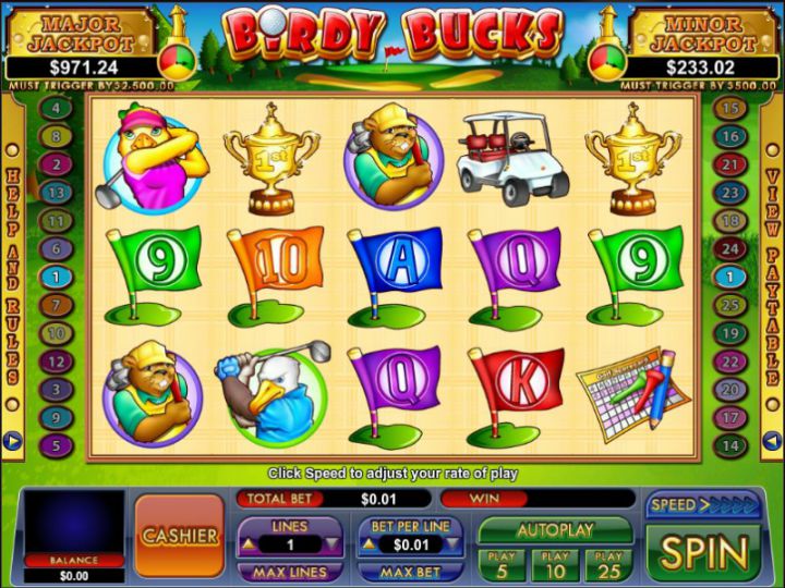 Birdy Bucks slot machine screenshot