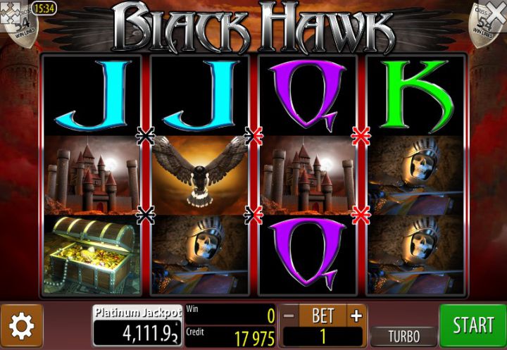 Black Hawk video slot game screenshot