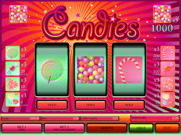 Candies slot game screenshot