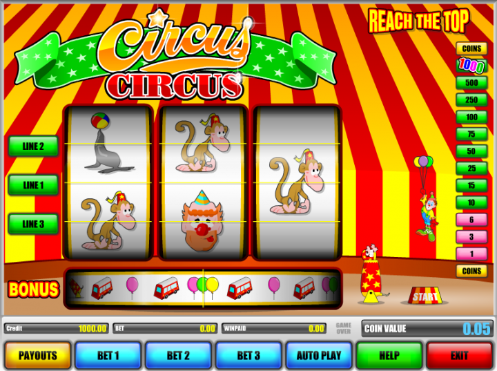 Circus Circus slot game screenshot