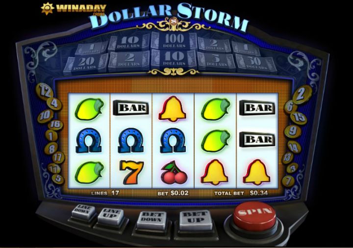 Dollar Storm slot game screenshot