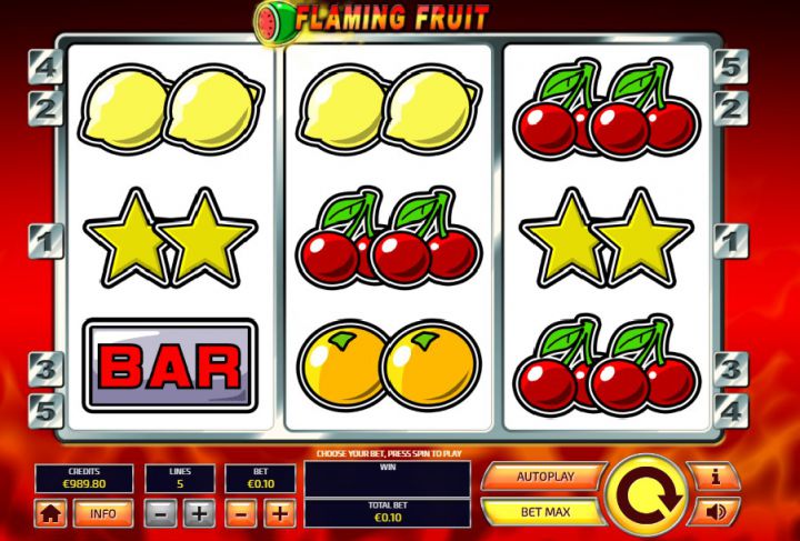 Flaming Fruit slot machine screenshot