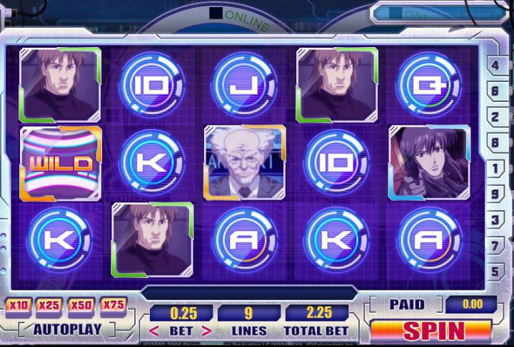 Ghost of the Shell video slot game screenshot