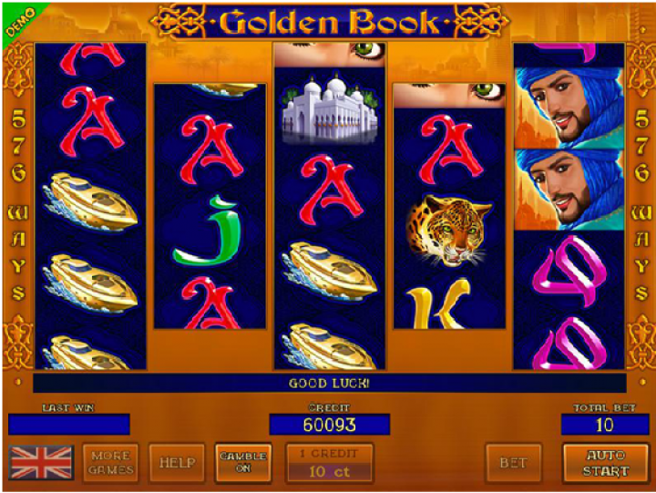 Golden Book slot machine screenshot