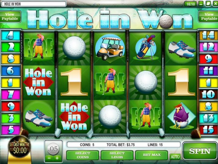 Hole In Won video slot game screenshot