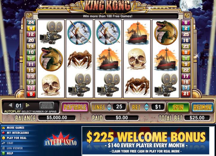 Kong video slot game screenshot