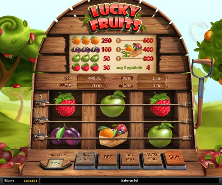 Lucky Fruits slot machine screenshot