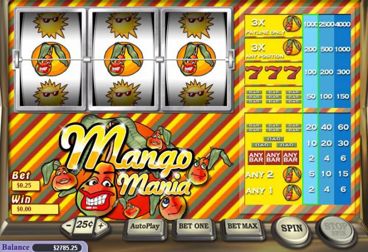 Mango Mania slot machine screenshot
