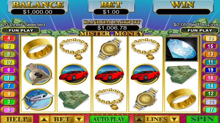 Mister Money video slot machine screenshot