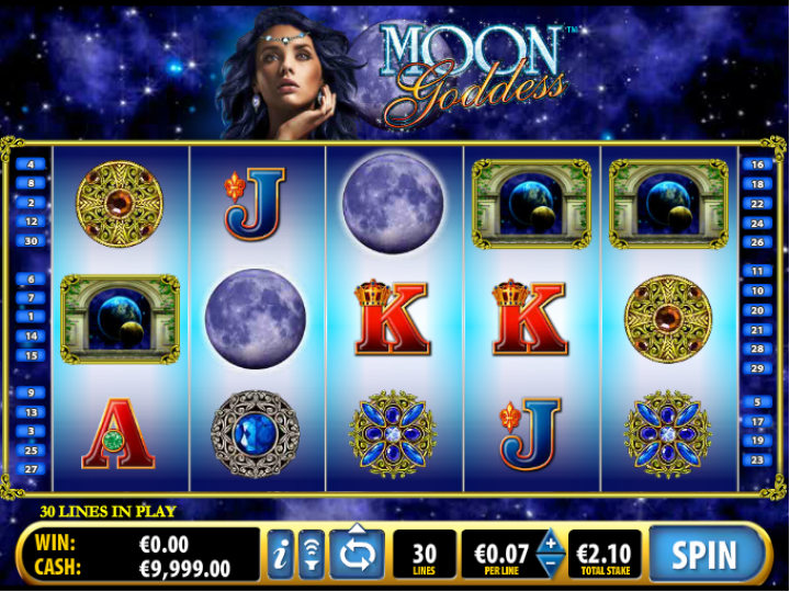 Moon Goddess video slot machine screenshot