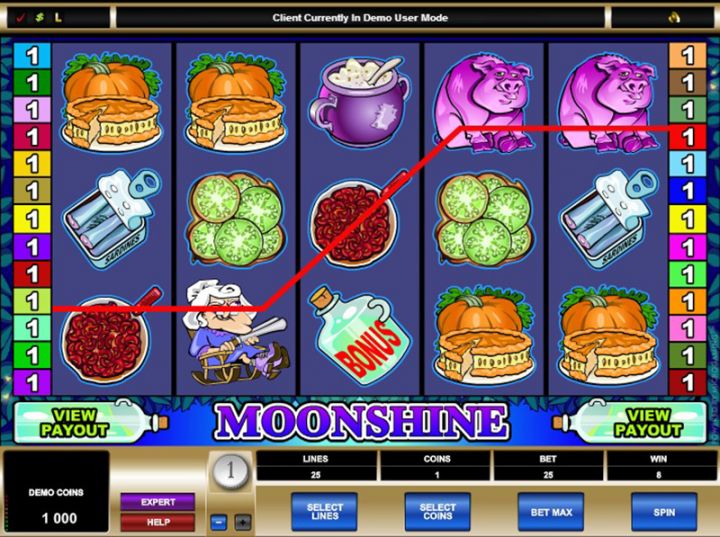 Moonshine slot game screenshot