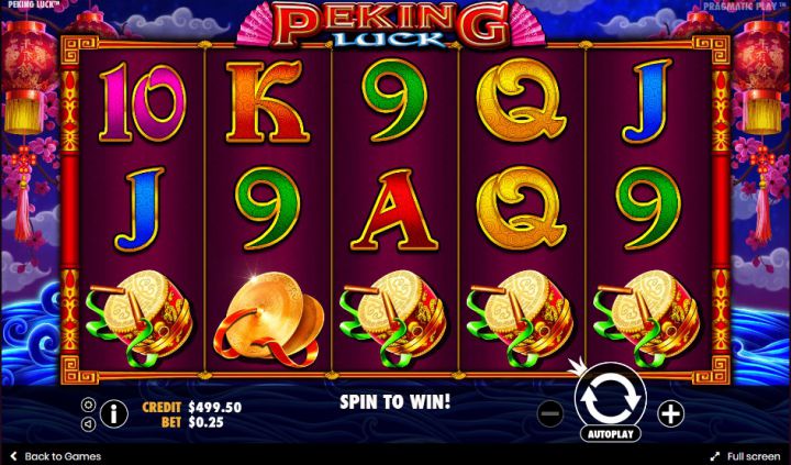 Peking Luck video slot game screenshot