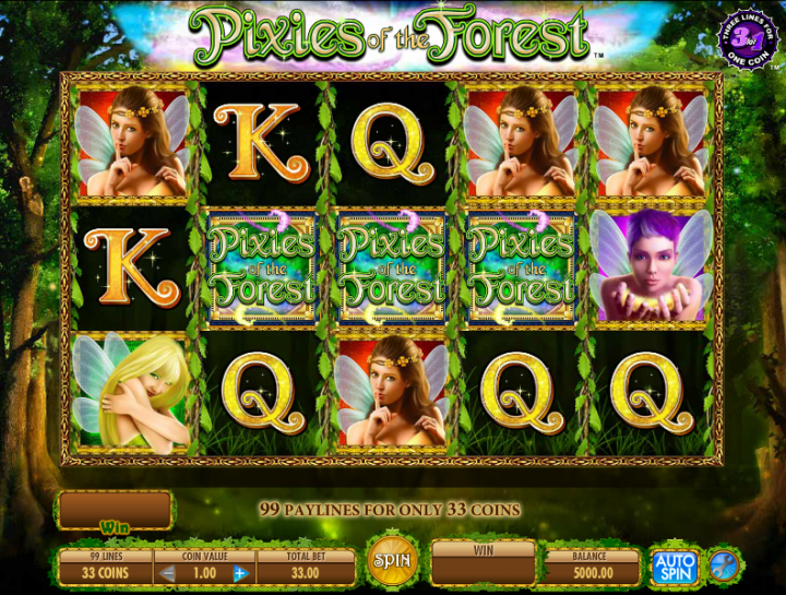 Pixies of the Forest video slot machine screenshot