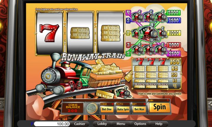 Runaway Train slot game screenshot