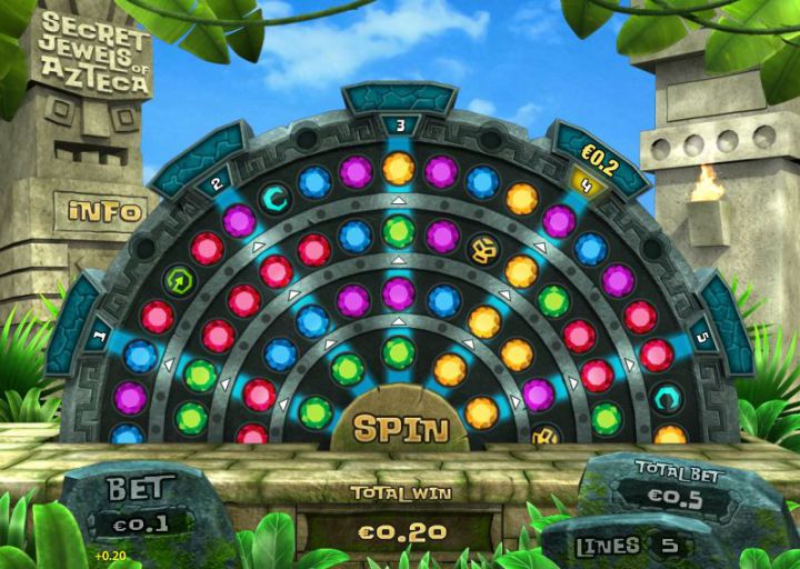 Secret Jewels of Azteca video slot game screenshot