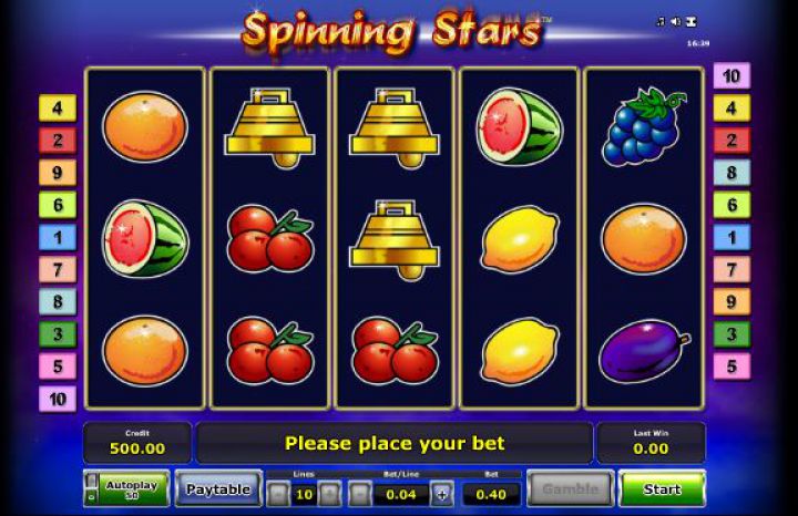 Spinning Stars slot machine screenshot