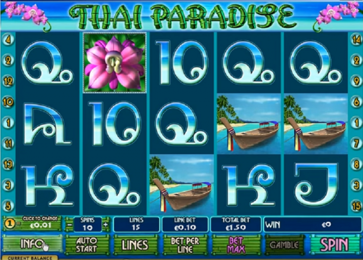 Thai Paradise slot game screenshot