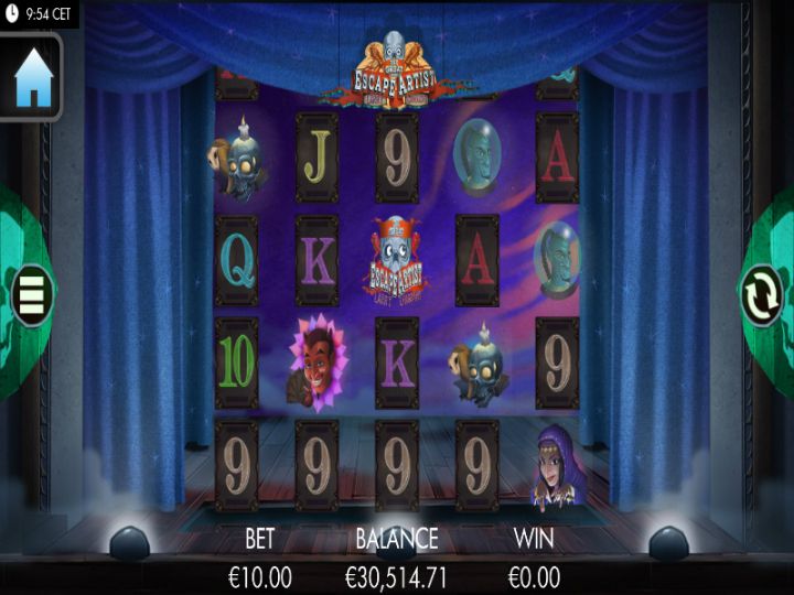 The Escape Artist slot game screenshot