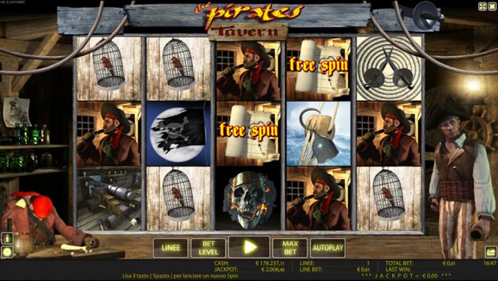 The Pirates Tavern video slot machine screenshot