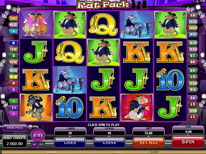 The Rat Pack slot machine screenshot
