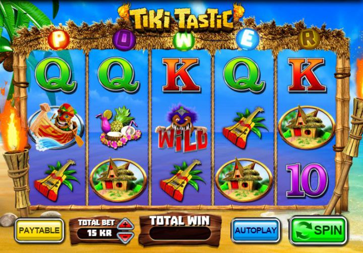 Tiki Tastic video slot machine screenshot