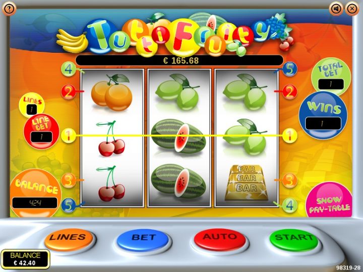 Tutti Fruity slot machine screenshot