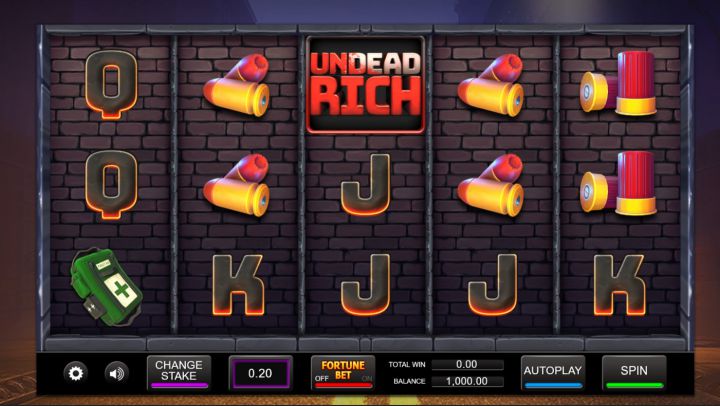 Undead Rich video slot machine screenshot