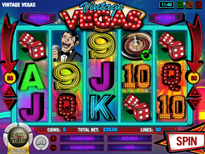 Vintage Vegas video slot game screenshot