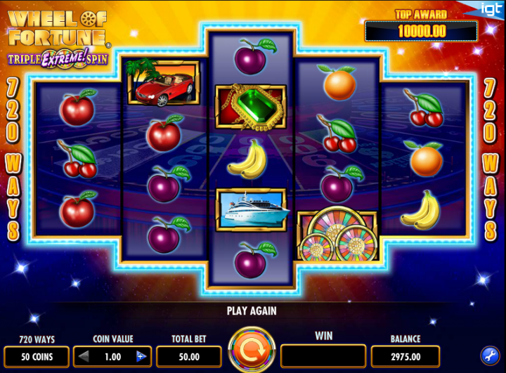 Wheel of Fortune: Triple Extreme Spin video slot game screenshot