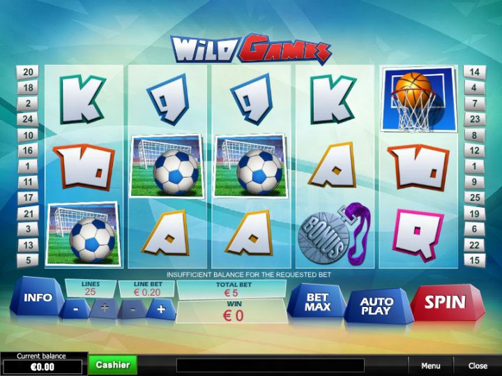 Wild Games video slot machine screenshot